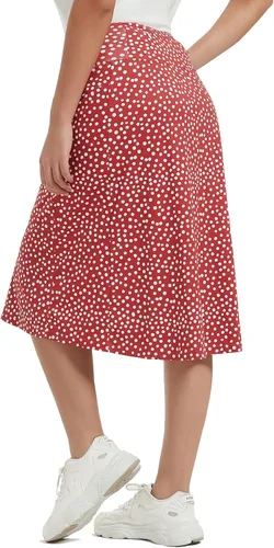 Miniatura 15 de NOOYME Falda pantalón de 28 pulgadas para mujer con 3 bolsillos, modesta, longitud hasta la rodilla, atlética, midi