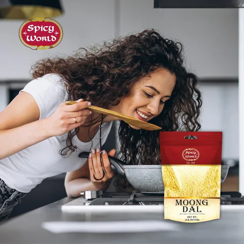 Miniatura 5 de Moong Dal 2 libras (frijoles secos divididos) ~ Lentillas doradas indias ~ 100% natural y puro – por Spicy World