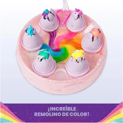 Miniatura 4 de Hatchimals Alive, Rainbow Hatchery con 6 Mini Figuras en Huevos de Revelación de Color y Más de 10 Accesorios, Regalos y Rellenos de Media