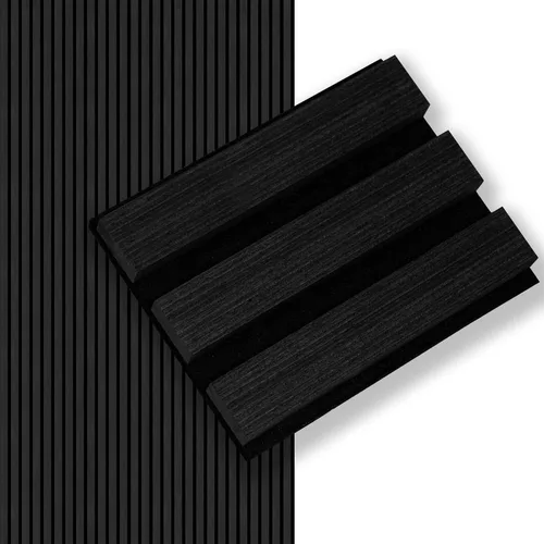 SMARTSTANDARD 1 pieza panel de pared de madera de muestra, paneles de madera acanalada 3D para decoración de pared interior, paneles de madera Roble