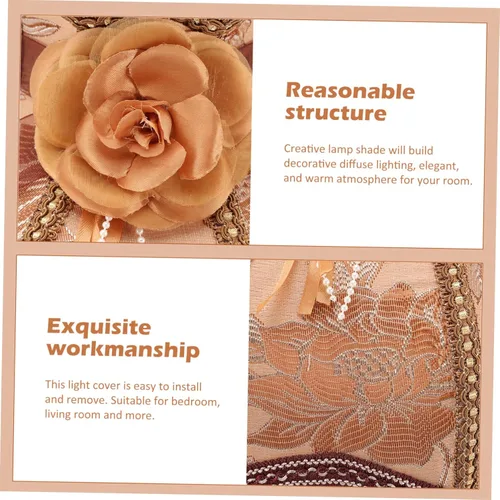 Miniatura 6 de Lurrose Pantalla de lámpara victoriana, pantalla de campana, estilo victoriano, lámpara de mesa antigua para sala de estar y dormitorio