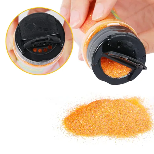 Miniatura 5 de TORC Juego de purpurina fina dorada de 6 onzas para adornos de Navidad, decoración de resina, manualidades, artes, slime, cosméticos oro+naranja
