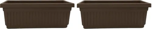 Miniatura 9 de The HC Companies Macetero veneciano de 18 pulgadas con tapón de drenaje, macetas de plástico ligero resistente a los rayos UV para interiores y Negro