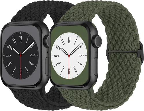 Miniatura 8 de Solo Loop trenzada compatible con Apple Watch Band de 1.496 pulgadas, 1.575 pulgadas, 1.614 pulgadas, 1.654 pulgadas, 1.732 pulgadas, 1.772