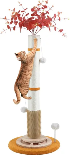 Miniatura 13 de Poste rascador para gatos de interior para adultos grandes, poste vertical de 45 pulgadas de alto con poste de sisal de 3.5 pulgadas de diámetro
