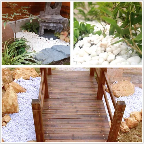 Miniatura 6 de Guijarros blancos decorativos pulidos naturales de 10 libras, piedras pequeñas de 3/8 pulgadas, piedras de río para plantas, decoración del hogar