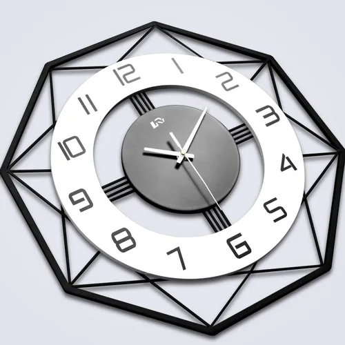 Miniatura 5 de Reloj de Pared Moderno para Decoración de Sala de Estar Negro Oficina Grande Silencioso Sin Marco Decorativo Dormitorio Reloj de Pared para Cocina