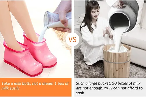 Miniatura 2 de Zapatos de baño de pies de masaje, bañera portátil para remojar pies, pies de pedicura movibles, lavabo de spa para masaje térmico para promover