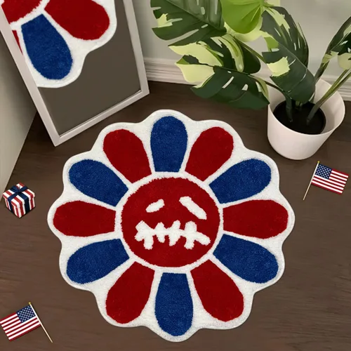 Miniatura 22 de Trippy Alfombra de Cara Feliz Alfombras Geniales Tufted de Secado Rápido Tapetes de Baño para Baño Antideslizantes Tapete de Baño Absorbente de Agua