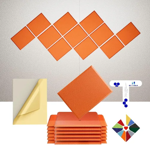 Miniatura 12 de Paneles acústicos autoadhesivos [390 lbs/yd³ de densidad ultra alta], panel de absorción de sonido de segunda generación, panel de sonido de nivel