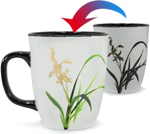Miniatura 8 de Taza de Escarabajo de 16 oz que Cambia de Color - Taza de Café de Cerámica para Amantes de los Insectos - Regalo Novedoso con Temática de Insectos