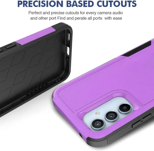 Miniatura 22 de Jeylly Compatible con Samsung Galaxy A22 5G Funda, Funda Samsung A22 5G con 2pcs protectores de pantalla de vidrio templado