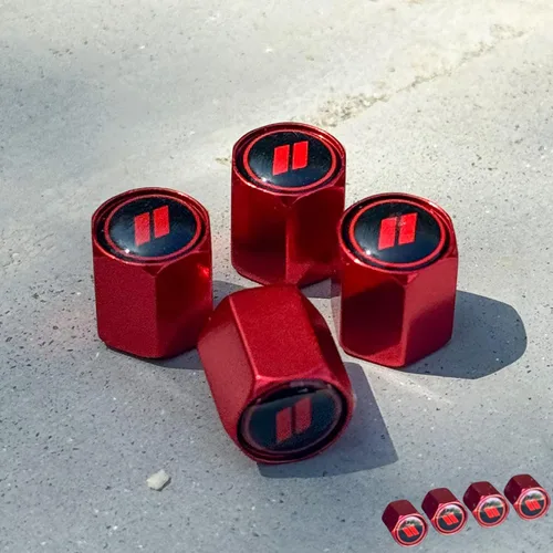 Miniatura 4 de TACTILIAN Tapones de vástago de válvula de neumático rojos para válvula de neumático Dodge, paquete de 4 Tapones de válvula de neumático