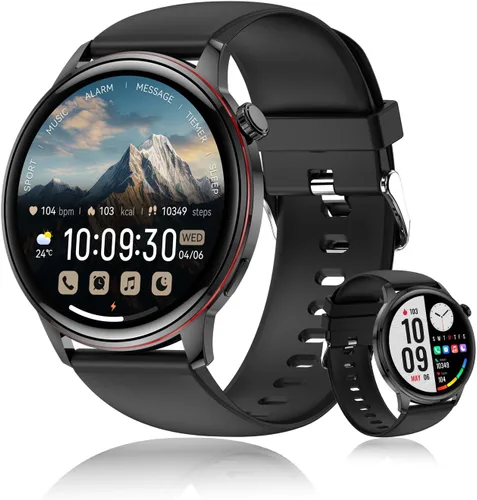 Reloj inteligente para hombres y mujeres, pantalla AMOLED HD de 1.43 pulgadas, reloj inteligente IP68 impermeable, reloj rastreador de actividad