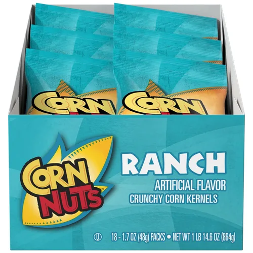 Miniatura 8 de CORN NUTS Granos de maíz con sabor a barbacoa, aperitivos de maíz crujientes, caja de aperitivos, paquetes variados para adultos, 1.7 onzas