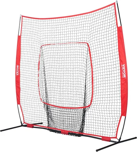Miniatura 4 de VEVOR 7x7ft Baseball Softball Practice Net, Portable Baseball Training Net for Hitting Batting Catching Pitching, Backstop Baseball Equipment