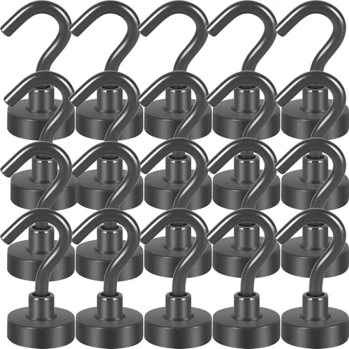 Miniatura 20 de Neosmuk Ganchos magnéticos, esenciales para cruceros, más de 32 libras, ganchos magnéticos resistentes para cabinas de cruceros, refrigerador