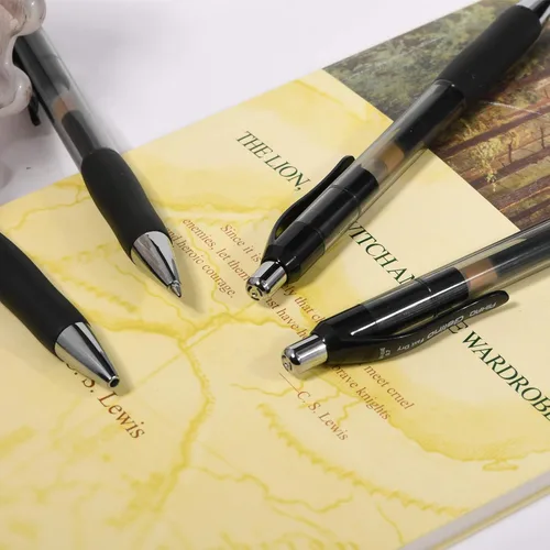 Miniatura 6 de AIHAO Bolígrafos de gel, punta media, tinta negra, paquete de 12 bolígrafos retráctiles de tinta de gel con tinta de primera calidad y agarre cómodo