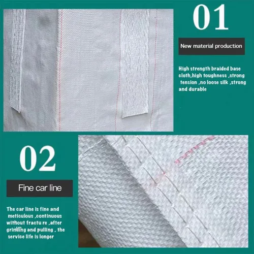 Miniatura 2 de FIBC Bolsas a granel, paquete de 2, 1 tonelada, 35 x 35 x 43 pulgadas Polipropileno tejido, 4 ojales de elevación, parte superior de lona, bolsas