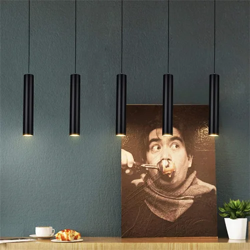 Miniatura 8 de 110 V 12 W Dia 5 CM L40CM tubo LED moderno Lámparas colgantes luz de punto para isla comedor sala de estar bar mostrador tienda techo cocina luces