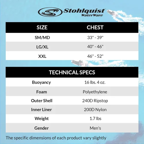 Miniatura 4 de Stohlquist Chaleco salvavidas Ebb para hombre (PFD)