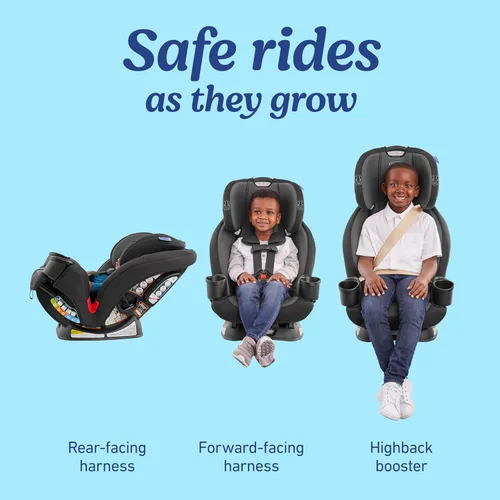Miniatura 2 de Graco TriRide - Asiento convertible 3 en 1 para automóvil, elevador de respaldo alto, modos de orientación delantera y trasera, adecuado desde