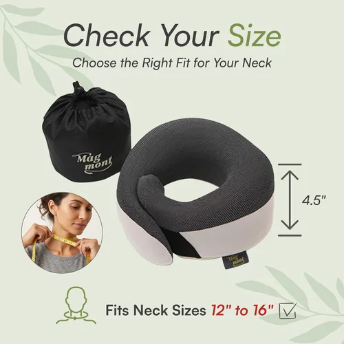 Miniatura 7 de Almohada de viaje para el cuello para aviones, almohada de viaje de espuma viscoelástica de 360° para vuelos largos, espuma viscoelástica de carbón