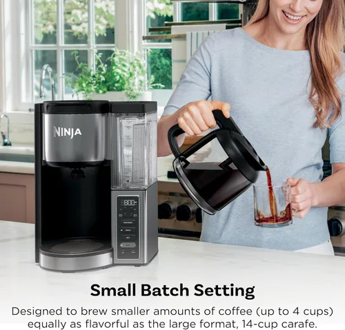 Miniatura 4 de Ninja Fresh Brew™ Cafetera de goteo Jarra de vidrio programable de 14 tazas, preparación clásica y rica, depósito de agua removible de 70 oz