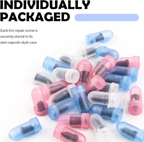 Miniatura 7 de 30PCS Tire Plugs Kit,Professional Tire Repair Rubber Nail Kit with 3 Sizes for Car/SUV/Truck Emergency Repair,Fast Self-Service Screw in Tires Plugs