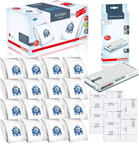 Miniatura 4 de Bolsas para aspiradora Miele GN AirClean 3D Efficiency - 2 cajas - Incluye 8 bolsas genuinas Airclean GN + 2 filtros genuinos Super Air Clean + 2