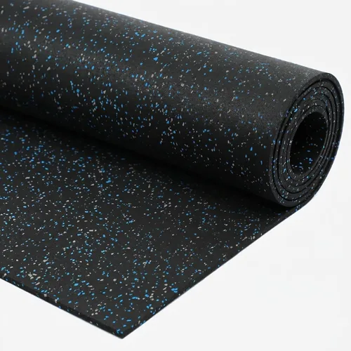 Rollo de piso de goma resistente de 1/4" de espesor de Floor Inc | Tapetes de piso de goma reciclada flexibles para gimnasio en casa | Tapete de