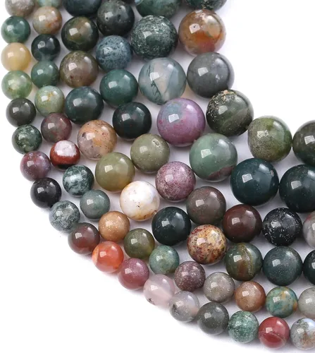 Miniatura 53 de 36 PIEZAS Cuentas de Malaquita Roja de 10 MM, Cuentas Redondas Sueltas de Gema Natural para Hacer Joyería 38 cm