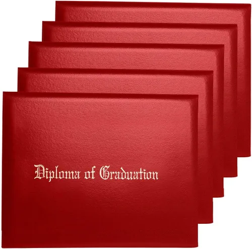 Miniatura 34 de Funda para diploma de 8.5 x 11 pulgadas, certificado acolchado de cuero sintético de graduación (negro)