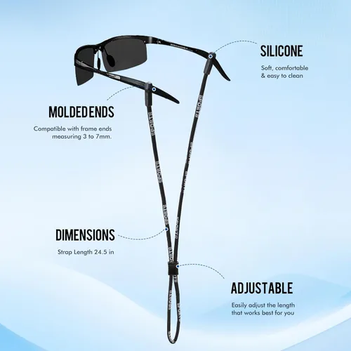 Miniatura 5 de Correas de gafas para deportes, soporte para gafas de sol para hombres, mujeres y niños, retenedores de gafas para deportes, viajes y uso diario