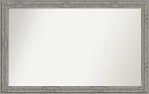 Miniatura 431 de Amanti Art Espejo de pared personalizado no biselado (24.5 x 24.5 pulgadas), marco gris marrón alta, varios tamaños personalizados, espejo de baño