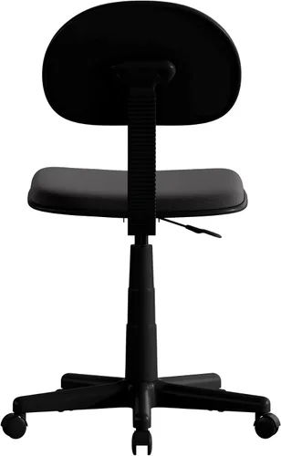 Miniatura 6 de Flash Furniture Silla de oficina giratoria de respaldo bajo Silla de estudiante negra ajustable con asiento y respaldo de malla acolchada Silla
