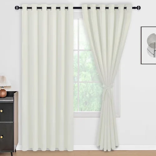 Miniatura 155 de DWCN Cortinas 100% opacas de 84 pulgadas de largo para dormitorio con forro negro, paneles de cortina de ventana de doble capa con aislamiento Azul
