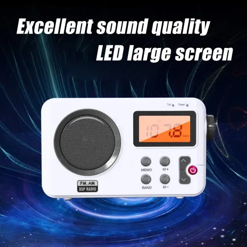 Miniatura 7 de UXELY Altavoz de ducha - Radio AM/FM con pantalla LCD, estéreo portátil con puerto para auriculares para el hogar, playa, bañera de hidromasaje, baño