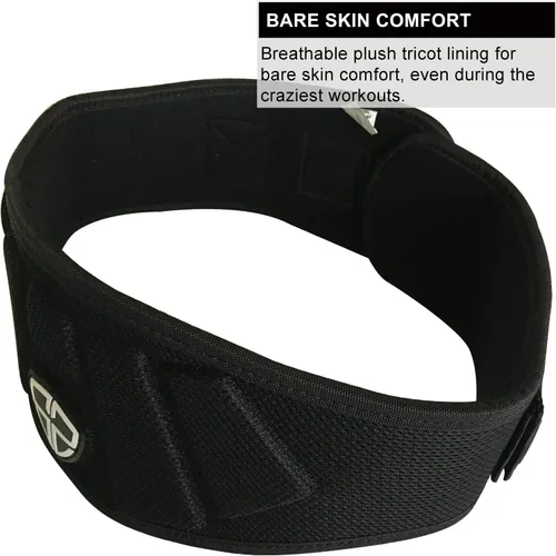 Miniatura 4 de Steel Sweat Cinturón de levantamiento de pesas – Nylon de 6 pulgadas firme y cómodo soporte de espalda, mejor para entrenamientos en el gimnasio