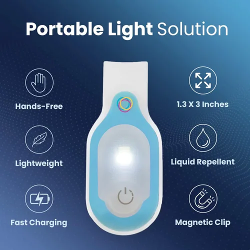 Miniatura 2 de Clipglow - Luz de enfermería con clip, luz de turno de noche de enfermería, brillante, ligera, magnética, portátil, linterna recargable por USB