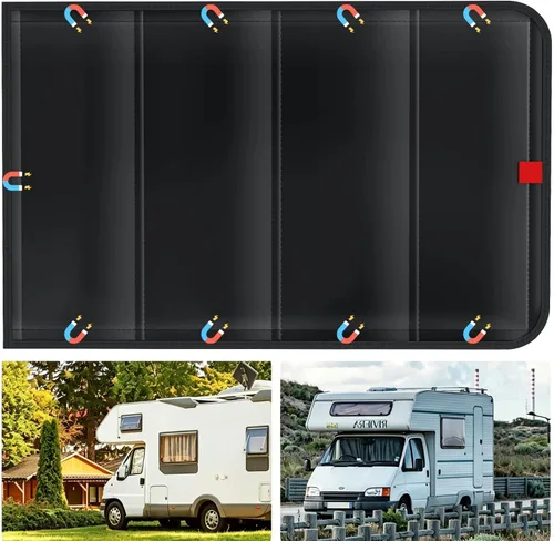Miniatura 8 de Magnetic RV Vent Cover - 16.25 x 16.25 Inch Foldable Magnet RV Blackout Window Shade Sun Cover with UV Protection and Waterproofing, Comes with