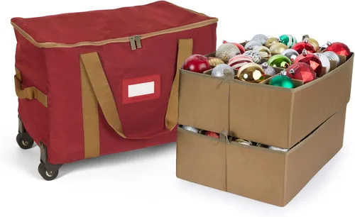 Miniatura 49 de Covermates Keepsakes Bolsa de almacenamiento ajustable para adornos, poliéster resistente, separadores acolchados y bandejas FlexGrid, organizador