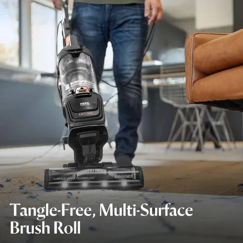 Miniatura 5 de Bissell SurfaceSense Allergen Lift-Off Pet Aspiradora vertical, con rodillo de cepillo multisuperficie sin enredos, faros LED y tecnología Lift-Off