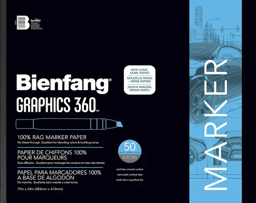 Miniatura 6 de Bienfang Graphics 360 - Bloc de papel marcador, sin sangrado, semitransparente, cuaderno de dibujo de artista, para diseños de 11 x 14 pulgadas, 50