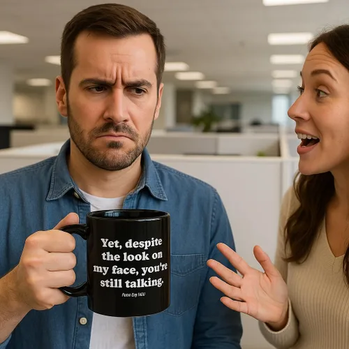 Miniatura 2 de Tazas Divertidas de Funny Guy Taza de café de cerámica - 11 oz - Taza de café divertida ideal para mujeres y hombres - Graciosa taza de café