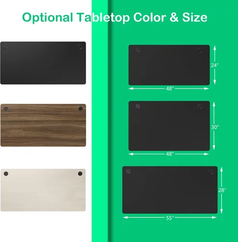 Miniatura 6 de COSTWAY Mesa universal de 48 x 24 pulgadas, escritorio de madera maciza de una sola pieza para marco de escritorio estándar y ajustable en altura
