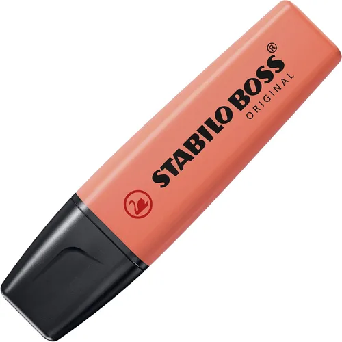 STABILO BOSS Original - Resaltador pastel, color rojo coral suave Mellow Coral Rojo