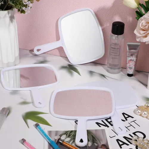 Miniatura 6 de Geetery 12 espejos de mano con asas, espejos de maquillaje de mano, montaje de pared a granel para mujeres, cosméticos, baño, hogar, peluquería