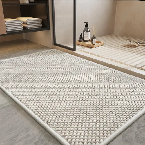 Miniatura 6 de PADOOR - Alfombra de Baño - Alfombras de Baño de Chenilla Súper Absorbentes - Alfombras de Baño con Respaldo de Goma para Baño Antideslizantes, Gris
