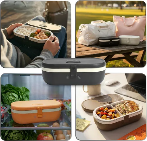 Miniatura 7 de UVI, Fiambrera eléctrica autodesinfectante para adultos, calentador de alimentos portátil para trabajo y viajes, lonchera portátil con calefacción